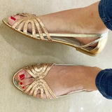 Aitana™ | Sandalias Planas Metalizadas