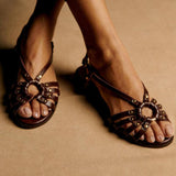 Rosalba™ | Sandalias Planas Artesanales