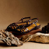 Rosalba™ | Sandalias Planas Artesanales