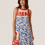 Irene | Lyhythihainen kuviollinen mekko
