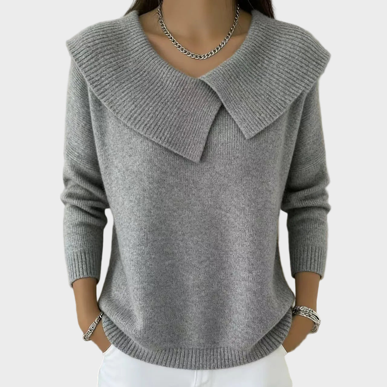 Nicoleta | Jumper Lämmin pääntie pehmeä