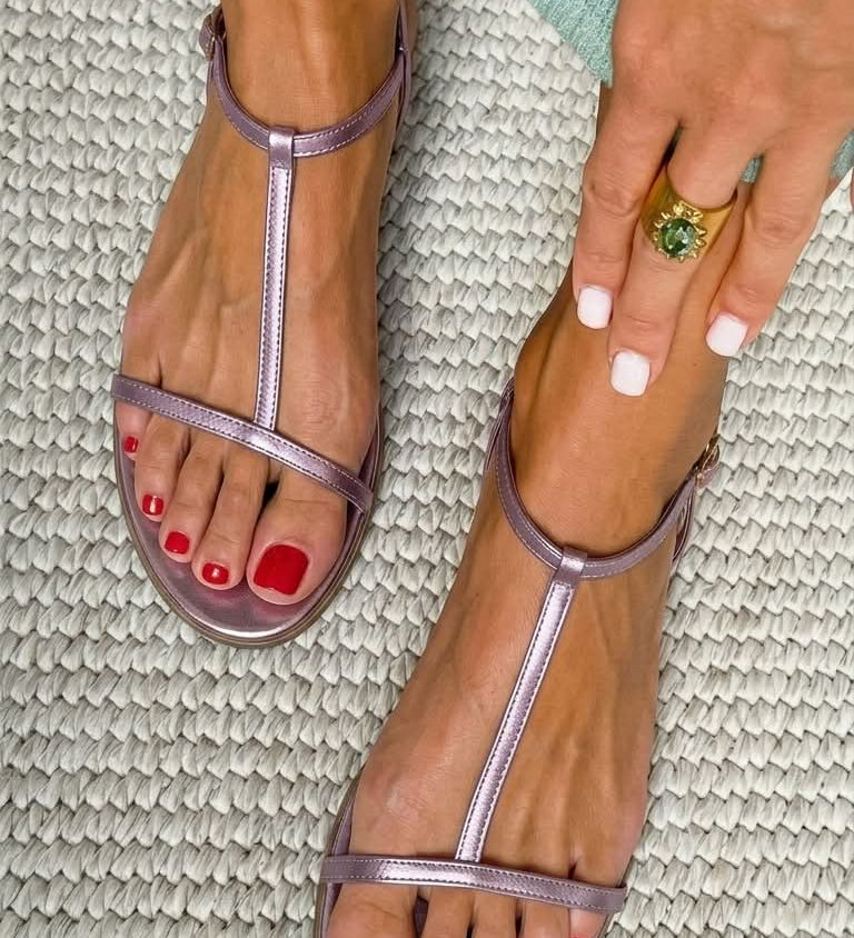 Eloísa™ | Sandalias Planas con Detalle Dorado