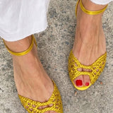 Soledad™ | Sandalias Doradas Trenzadas