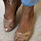 Amparo™ | Sandalias Planas Trenzadas