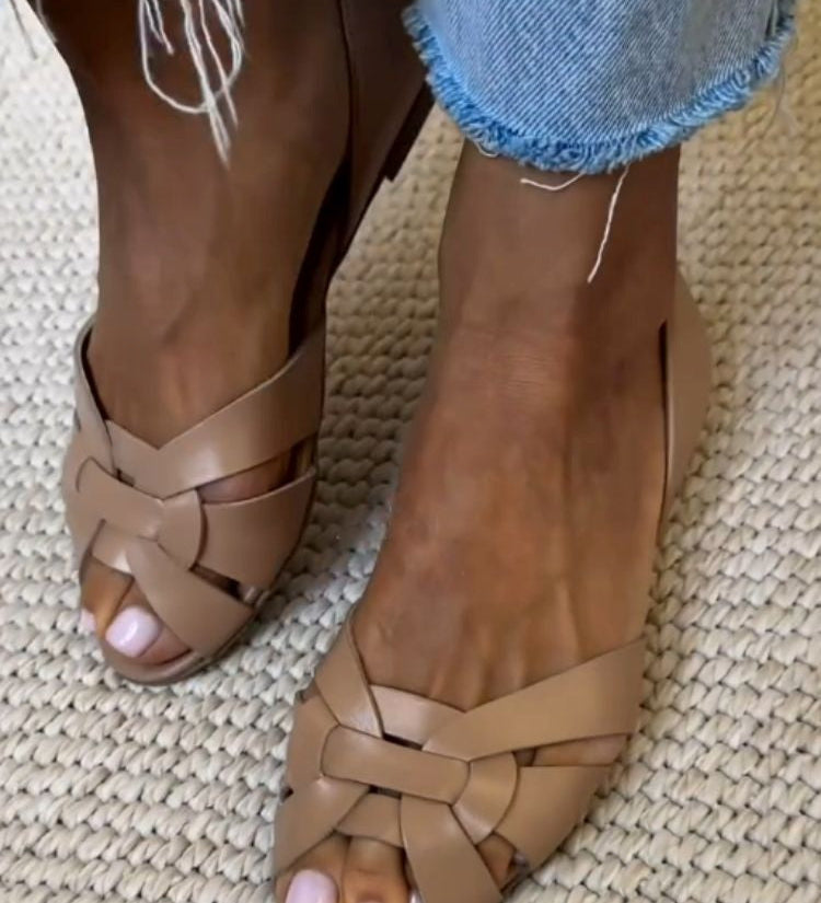 Amparo™ | Sandalias Planas Trenzadas