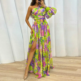 Filippa | Epäsymmetrinen One Sola -hihainen mekko