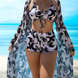 Gabriela | Painokuvioiset kolmiosaiset bikinit
