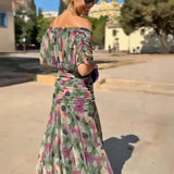 Eloísa™ | Vestido Largo Floral de Gasa