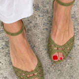 Soledad™ | Sandalias Doradas Trenzadas