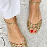 Soledad™ | Sandalias Doradas Trenzadas