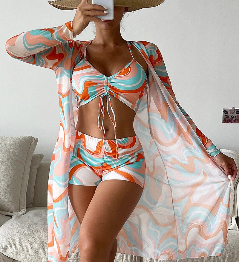Gabriela | Painokuvioiset kolmiosaiset bikinit
