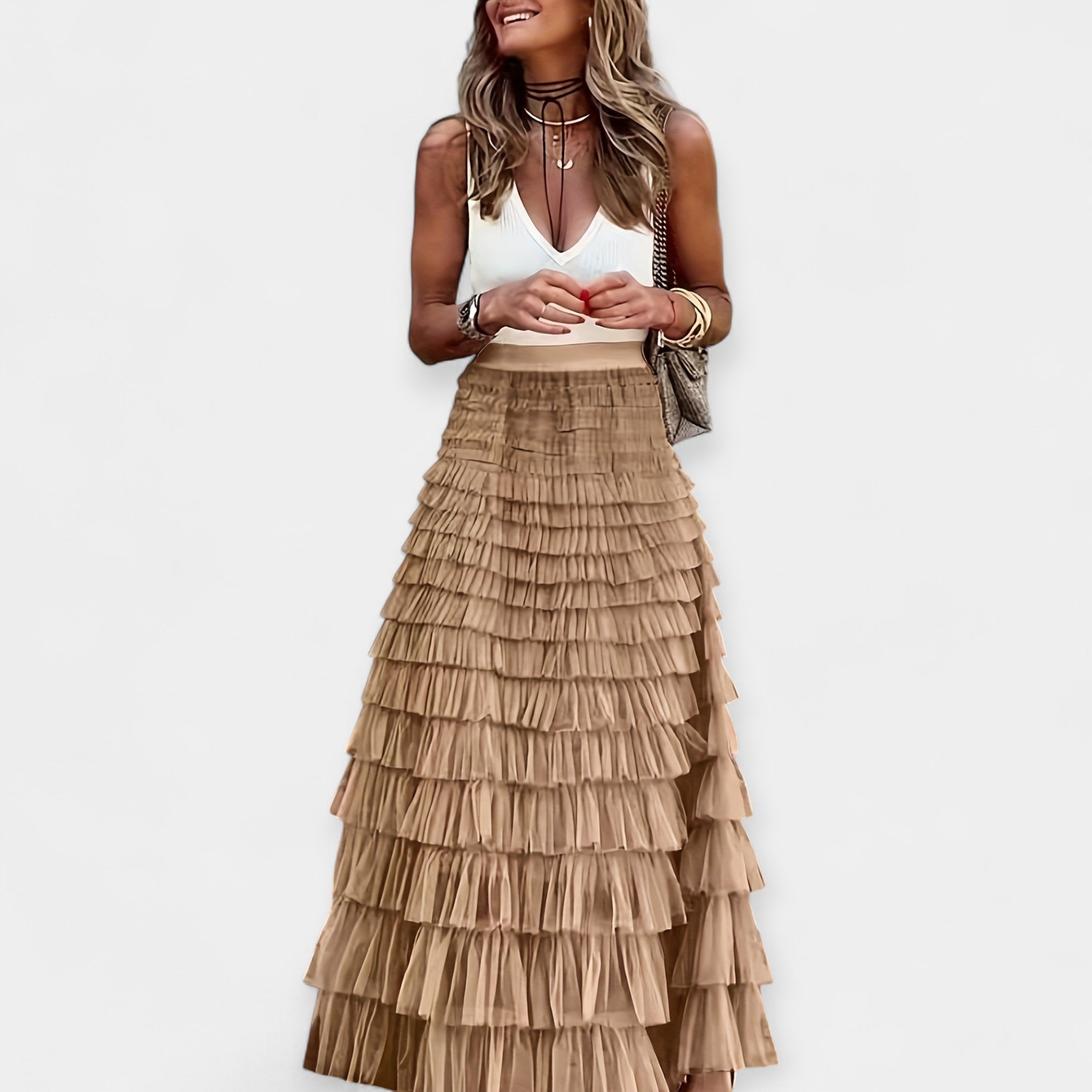 Hame, boho-tyylinen, matala punainen