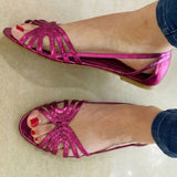 Aitana™ | Sandalias Planas Metalizadas