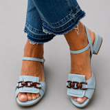 Marisol™ | Sandalias de Tacón con Detalle Frontal