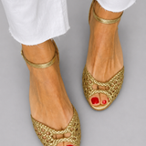 Soledad™ | Sandalias Doradas Trenzadas