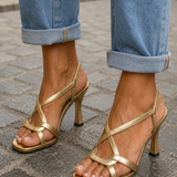 Aurora™ | Sandalias de Tacón con Tiras Cruzadas