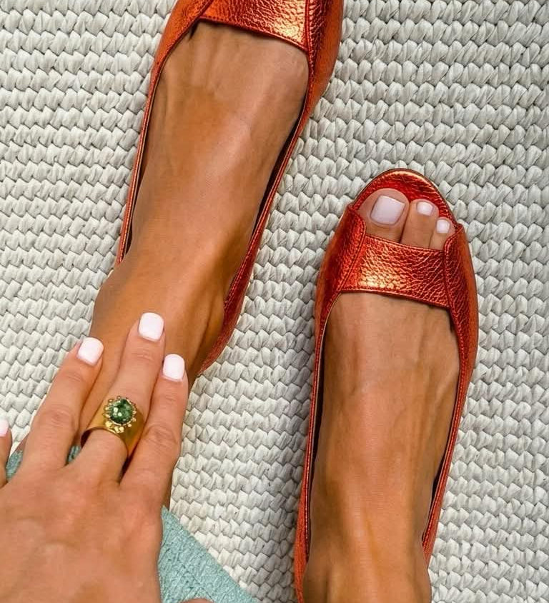 Reyes™ | Sandalias Planas Metalizadas