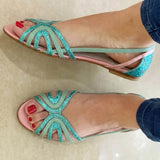 Aitana™ | Sandalias Planas Metalizadas
