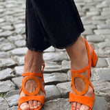 Begoña™ | Sandalias Planas con Detalle Circular