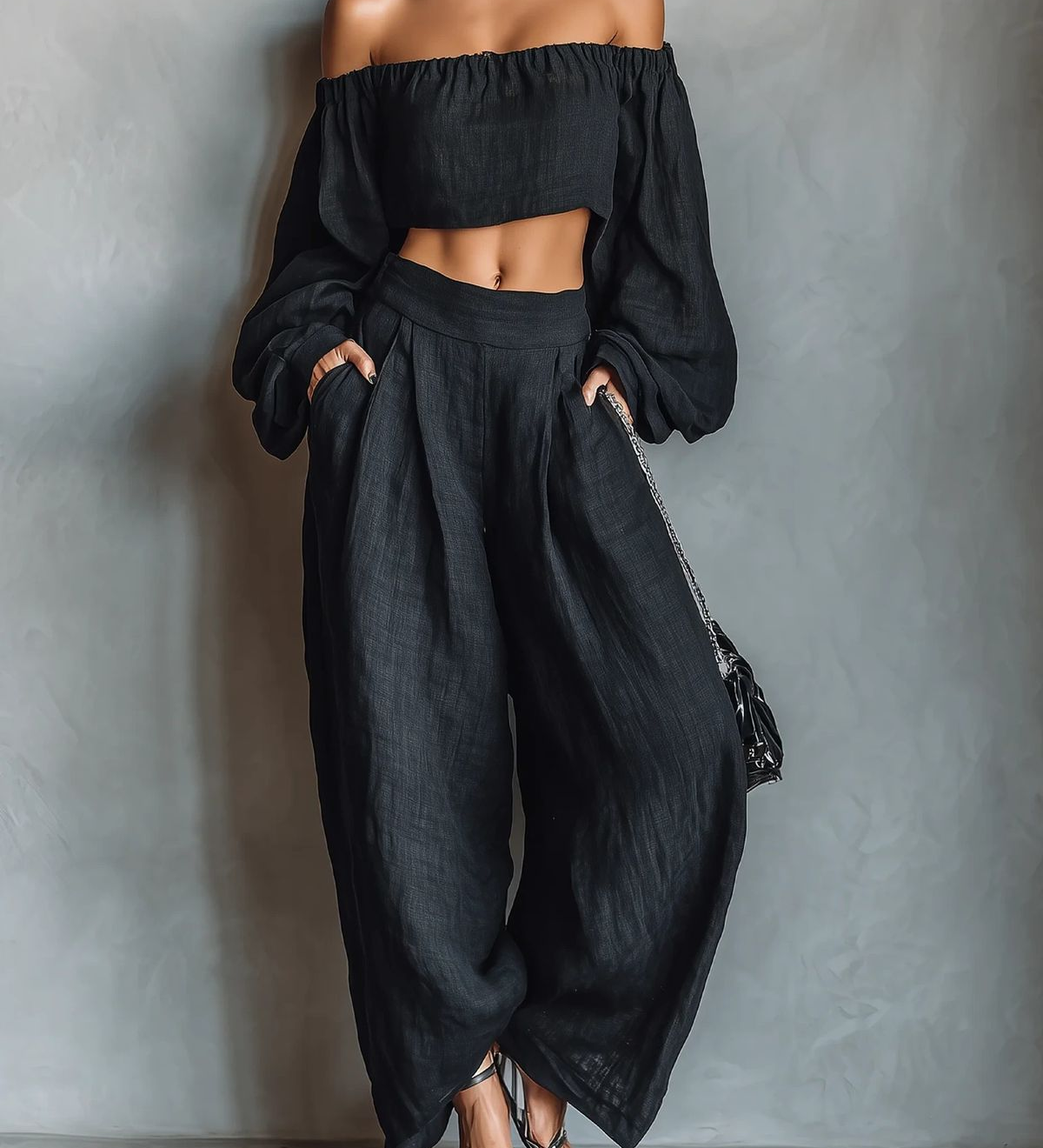 Tessa | Set Olkapäät Auki, Lahkeet Leveät