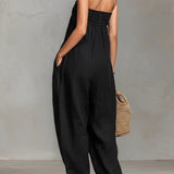 Nina | Jumpsuit, tyylikäs, hihaton, olkaimellinen