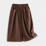 Midi-hame, vintage-pellavaa