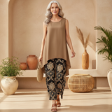Tránsito™ | Boho tunika ja leveälahkeiset housut -setti