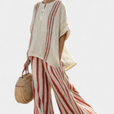 Vanessa | Tyylikäs Set Striped Rojas