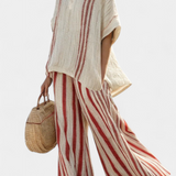 Vanessa | Tyylikäs Set Striped Rojas