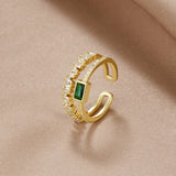 Sabina | Kultasormus vihreillä yksityiskohdilla Emerald
